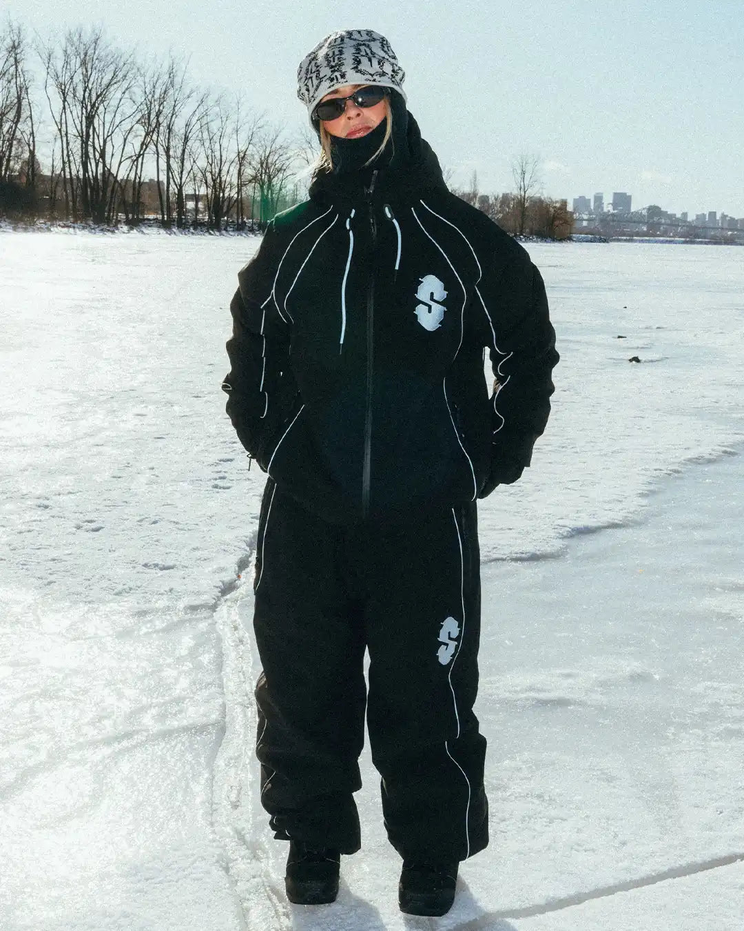 Insulated Track Winter Jacket - Black