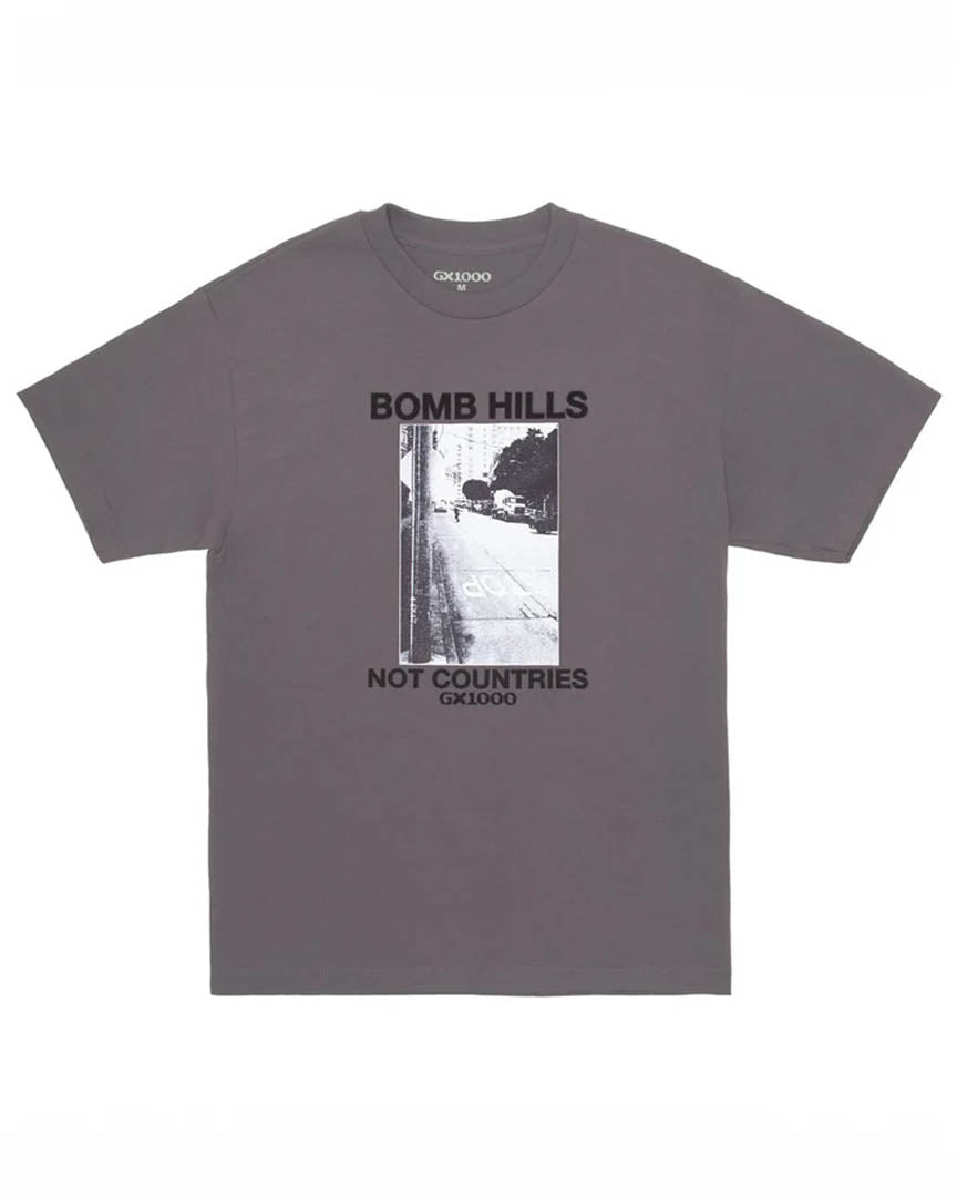 Bomb Hills Not Countries T-Shirt - Charcoal