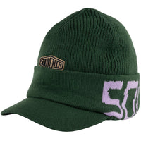 Jaquard Visor Beanie Beanie - Moss/Lavander