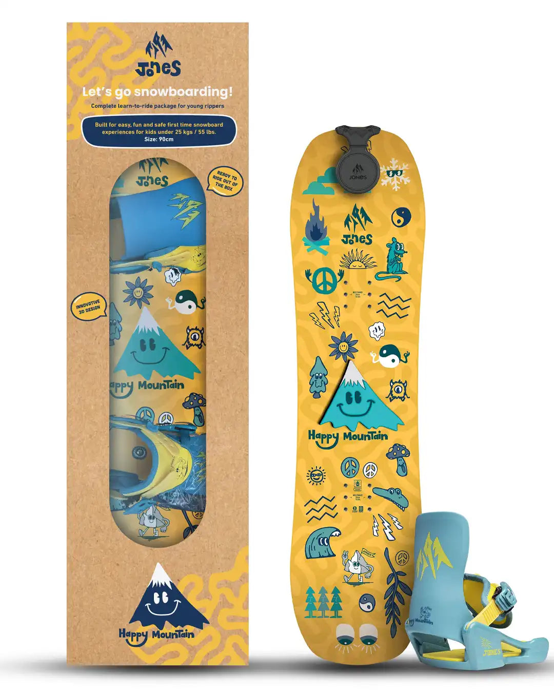 Happy Mountain Set W/Binding Kids Snowboard 2026
