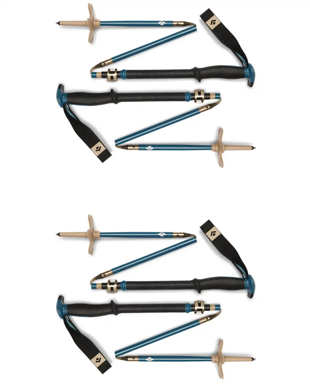 Traverse Compactor Splitboarding Poles - Creek Blue