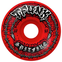 T-Funk Raw F4 99 Radial Full Skateboard Wheels - Red 57mm