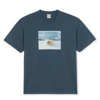 T-shirt Dead Flowers - Grey Blue