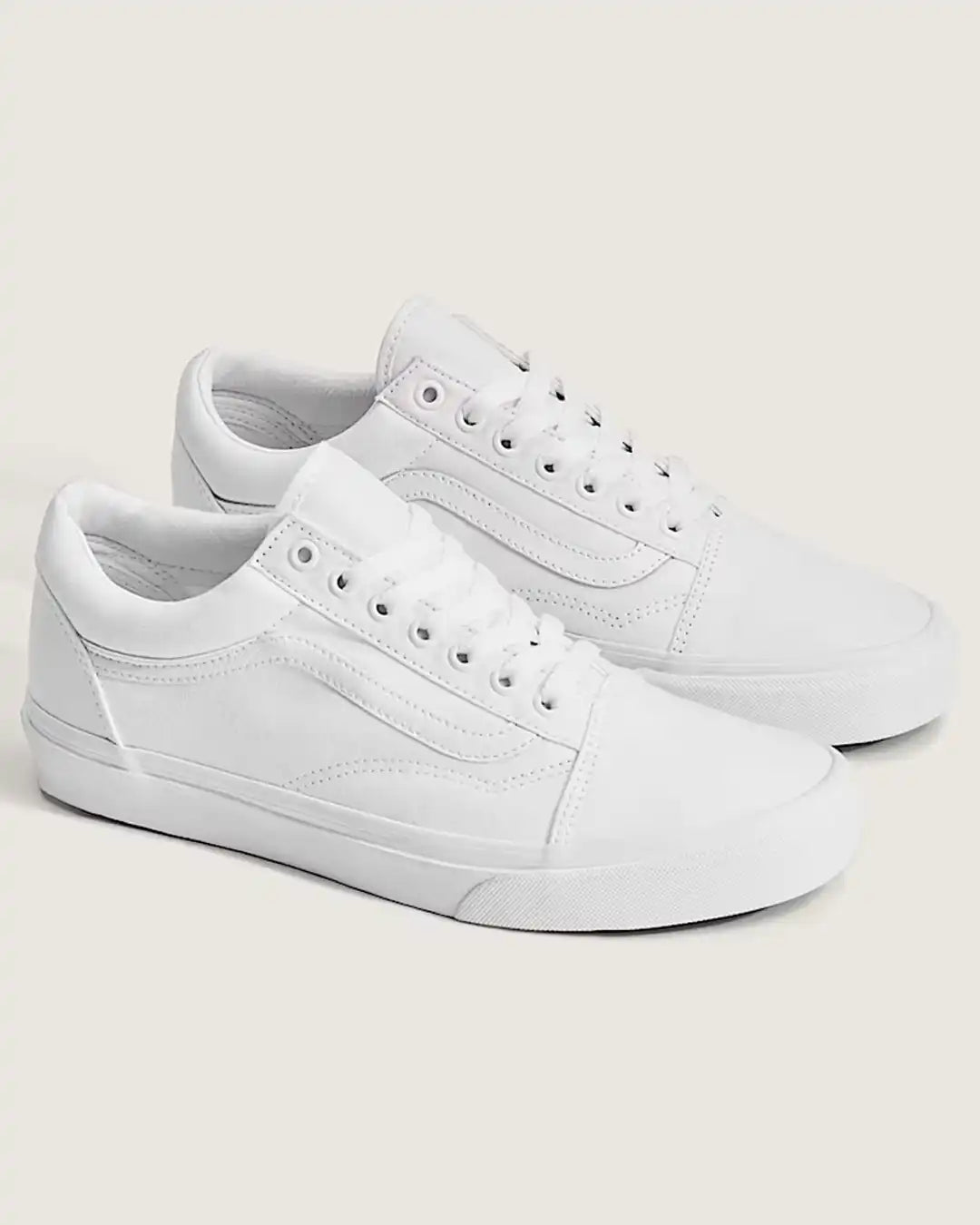 White Sneakers Vans Old Skool White Canvas Old Skool Shoes True White