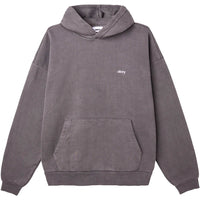 Hoodie Lowercase Pigment Fleece - Digital Black