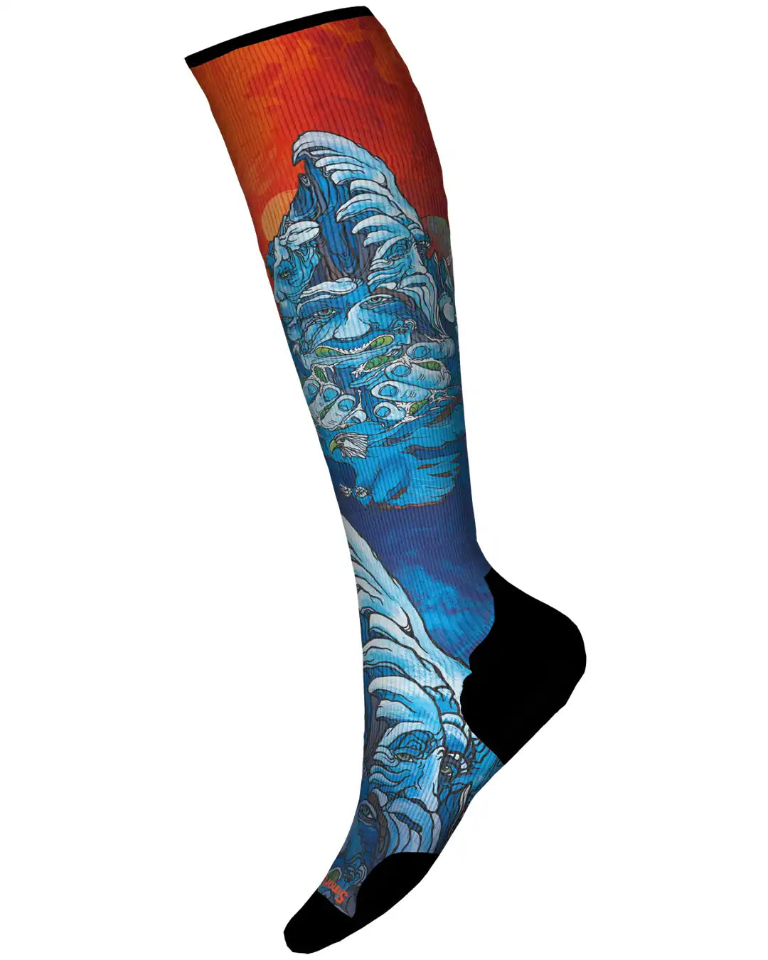 Chaussettes Isolantes Ski Winter Haze Print Over The Calf  - Deep Navy