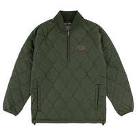 Insulated Henley Top Jacket - Moss