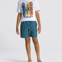 Kids Primary Solid Elastic Boardshorts - Vans Teal