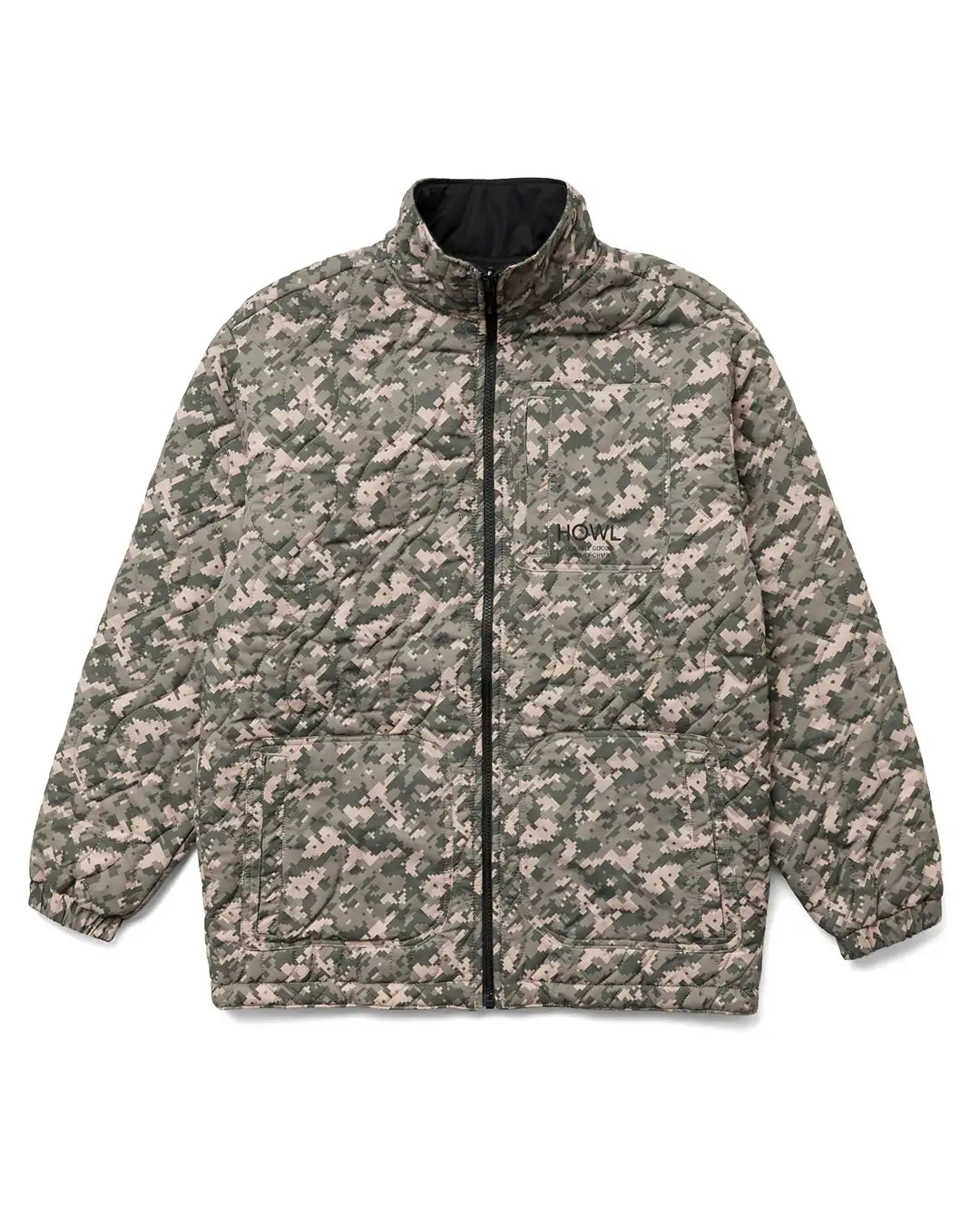Reversible Coaches Winter Jacket - Black/Camo