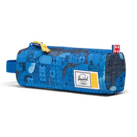 Lego Settlement Little Herschel Pencil Case - Abstract Bricks Blue