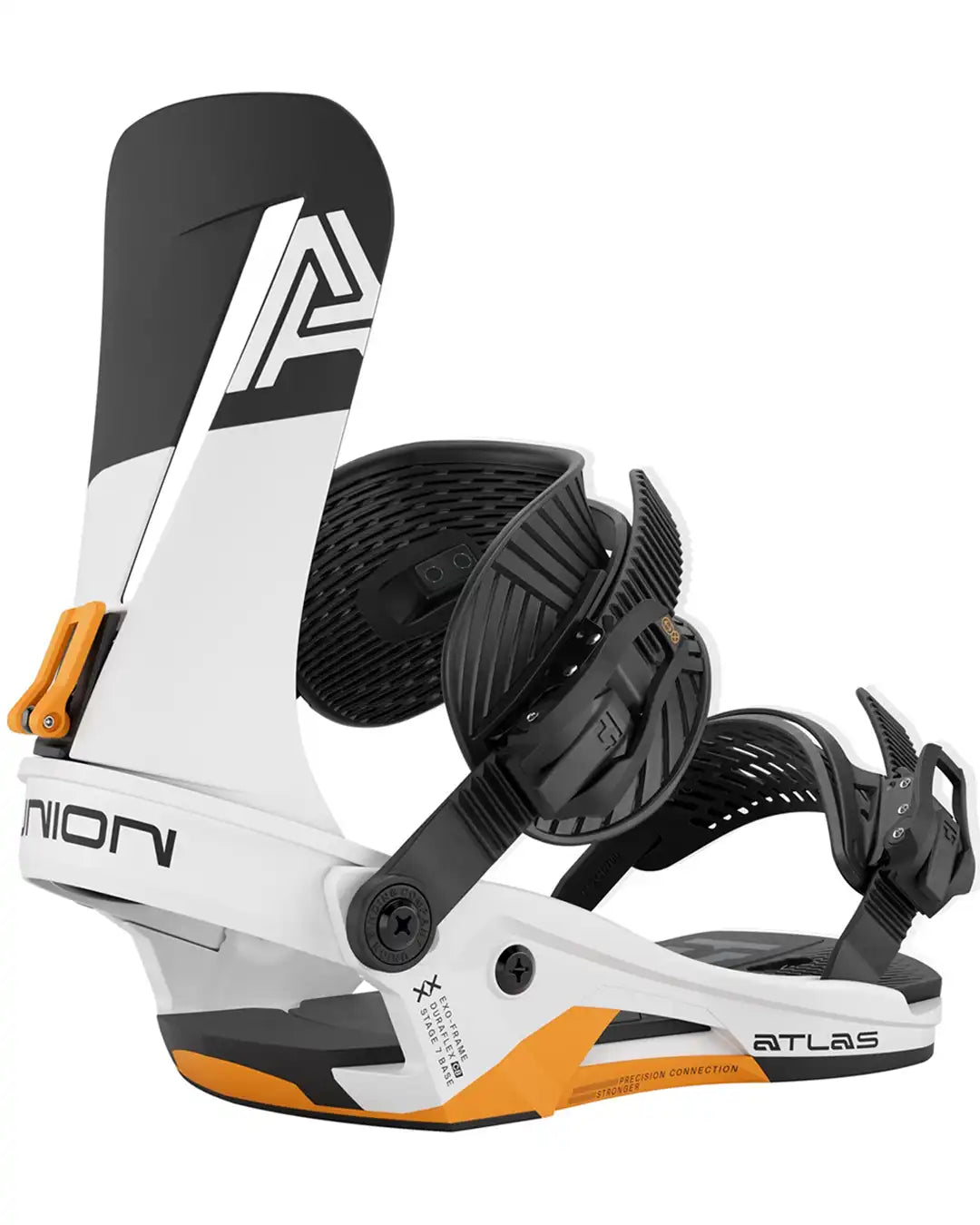 Atlas Snowboard Bindings - White/Orange 2026
