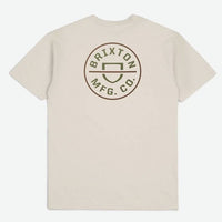 T-shirt Crest Ii S/S Stt - Cream/Sea Kelp/Sepia