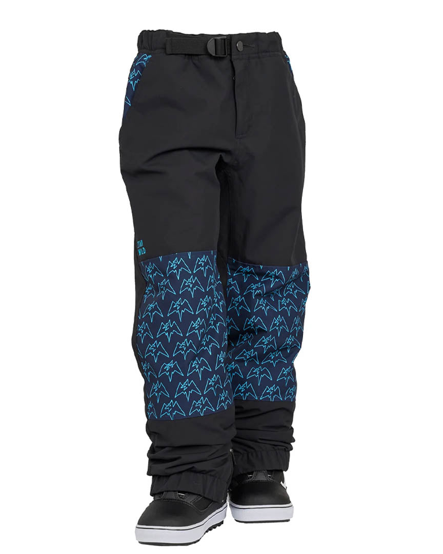 Youth Boss Snow Pants - Black/Bluebird Terry