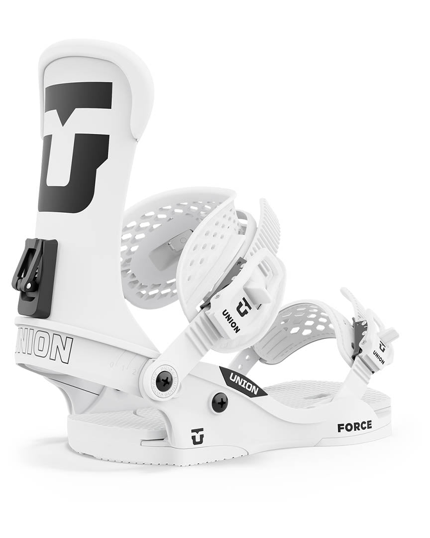 Force Classic Snowboard Bindings - White (Team) 2026