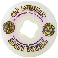 Team Line Original White Hardline 99A Skateboard Wheels - Purple/Yellow