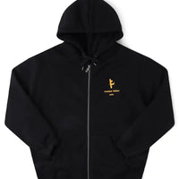 Hoodie Zip Slant F Zt - Black