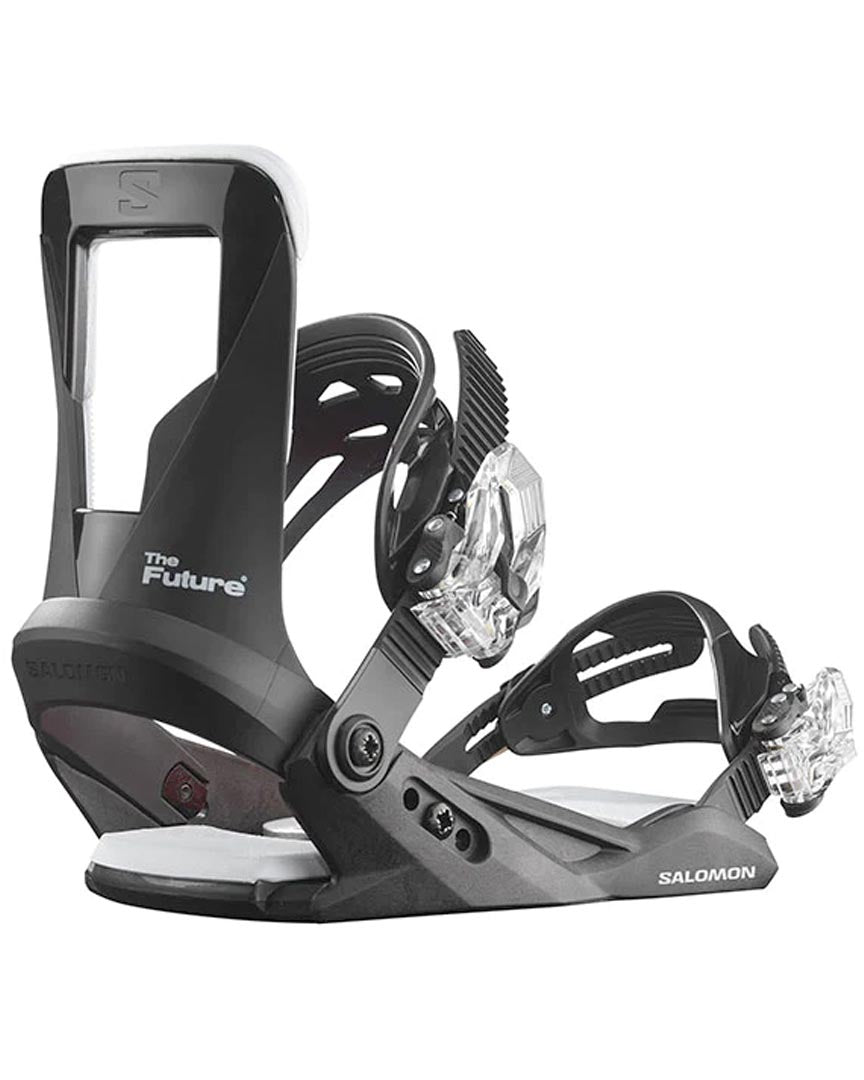 The Future Kids' Snowboard Bindings - Black/White 2026