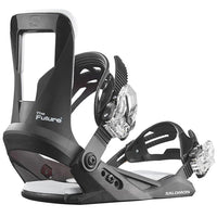 The Future Kids' Snowboard Bindings - Black/White 2024