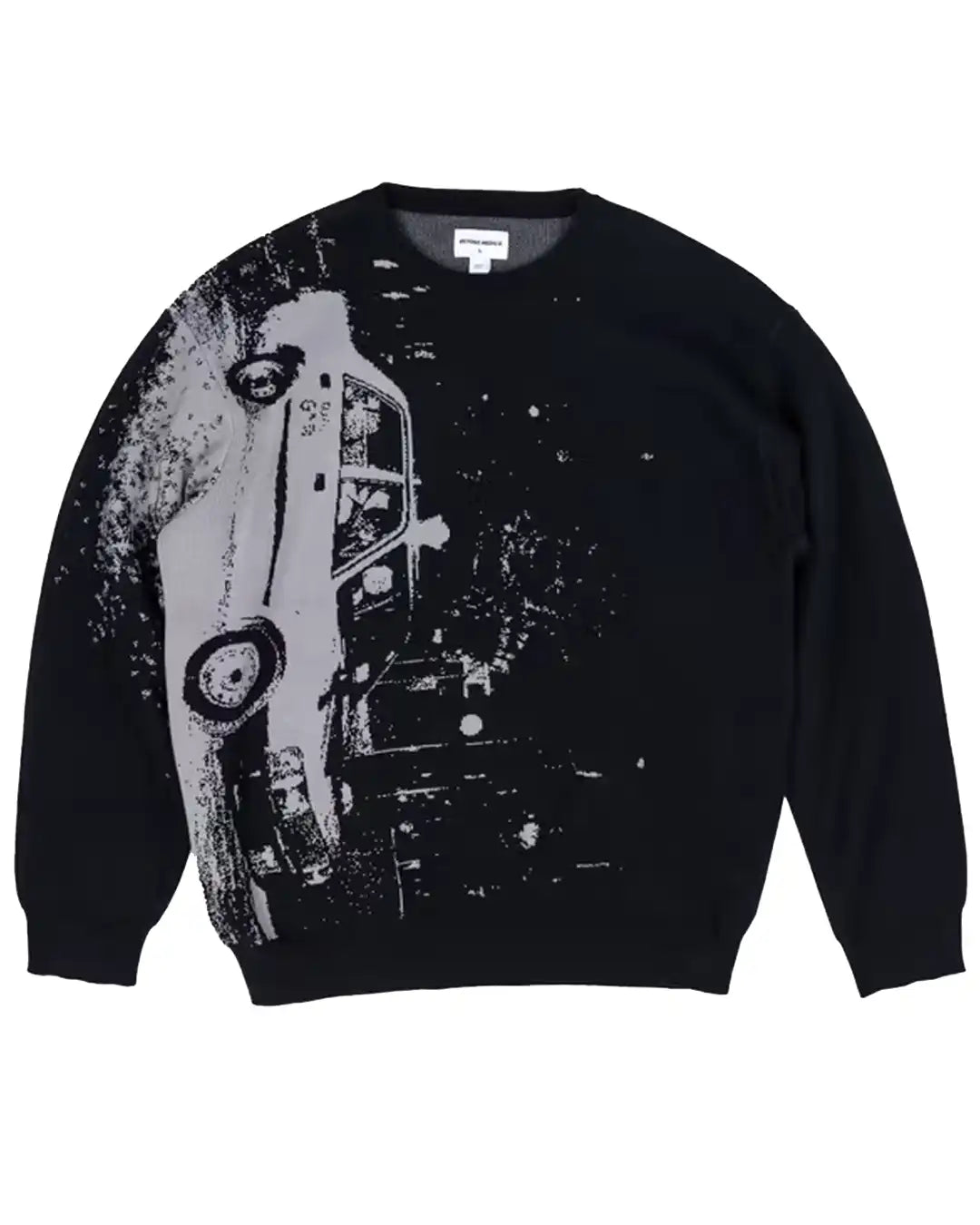 Jacquard Knit Sweatshirt - Grey