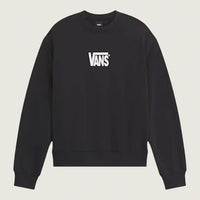 Kids Stretch Logo Crew Sweatshirt- Black/White