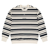 Striped Ultra Pique Sweatshirt - Marshmallow