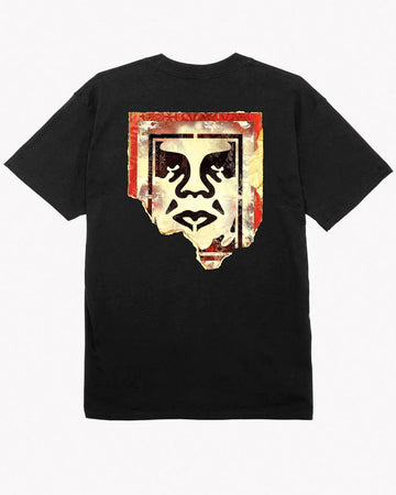 Obey Ripped Icon T-Shirt - Black