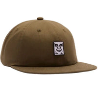 Icon Patch Panel Snapback Hat - Army