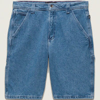 Drill Chore Loose Demin Shorts - Stone Wash