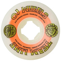 Team Line Original White Nomads 99A Skateboard Wheels - Orange/Green