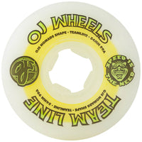 Roues De Skateboard Team Line Original White Hardline 99A - Yellow/Green