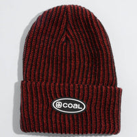 Benny Ultra Tall Knit Beanie - Dark Red