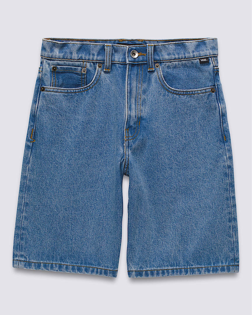 Short Kids Check-5 Baggy Denim - Stonewash