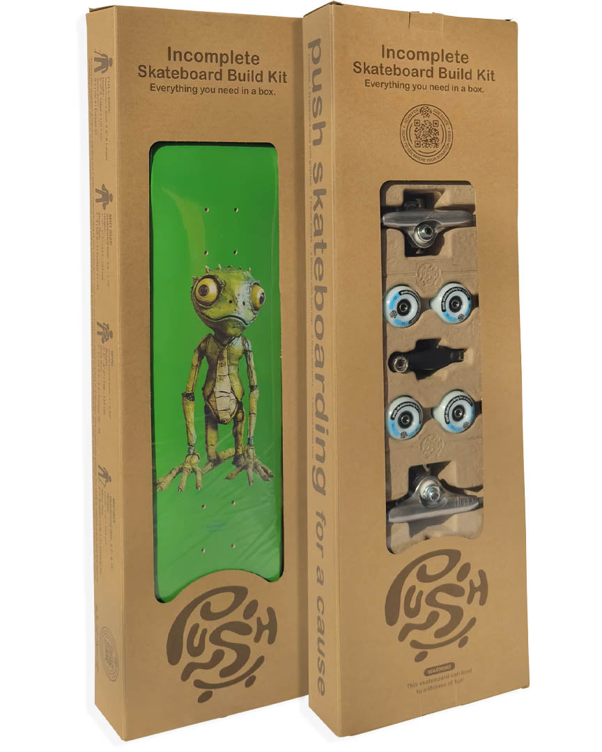 Lizard Guy Incomplete Skateboard 7.5