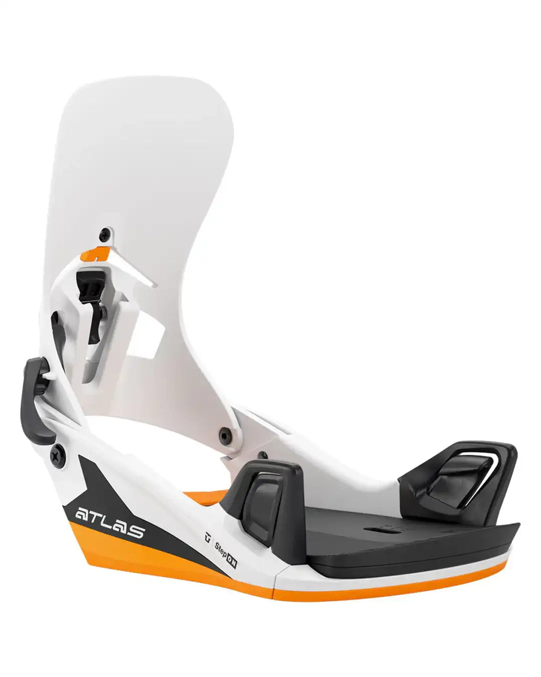 Atlas Step On Snowboard Bindings - White/Orange 2026