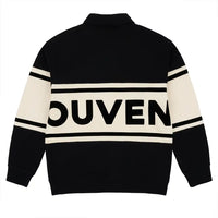 Fleece Rugby Sweatshirt - Black/Marshmallow
