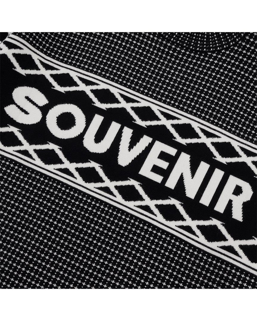 Jacquard Sweater Sweatshirt - Black