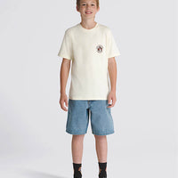 Kids Check-5 Baggy Denim Shorts - Stonewash
