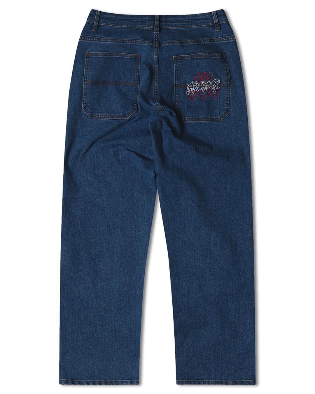 Jeans Distend Double Knee Demin - Dark Blue