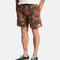 Voyage Short 18" Boardshorts - Washed Black/Terracotta Floral