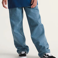 Kids Check-5 Loose Denim Pants - Stonewash/Blue