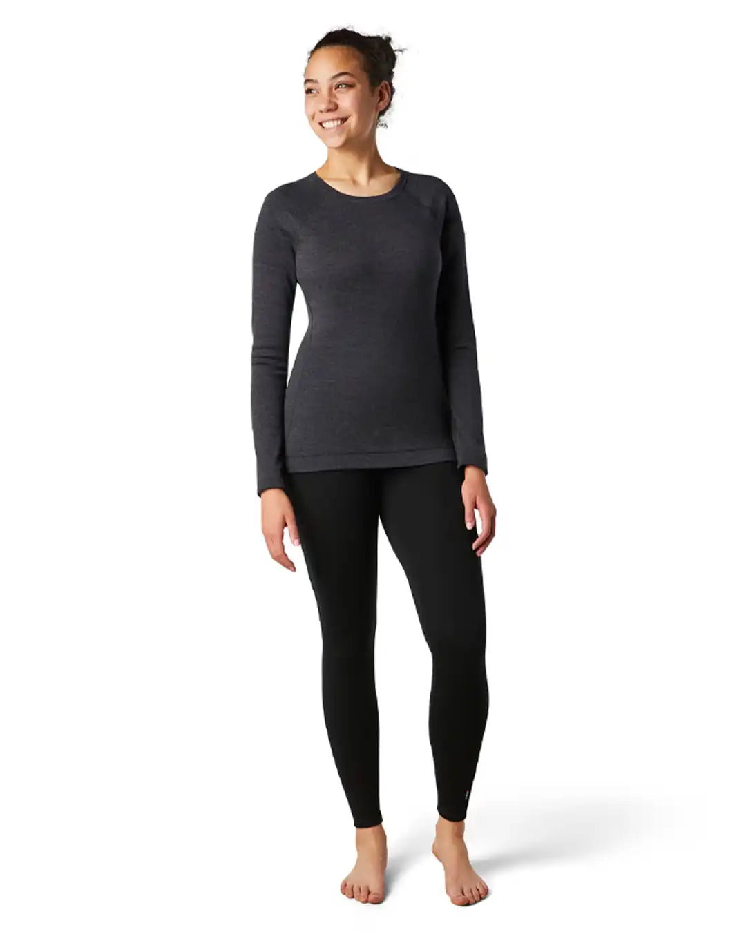 Couche De Base Women's Classic Thermal Merino Base Layer Crew Boxed - Charcoal Heather