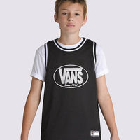 Boys Classic Oval Basketball Tank - Black