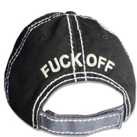 Fuck Off Premium Distrese Hat - Black