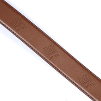 Logo Leather Belt - Brown