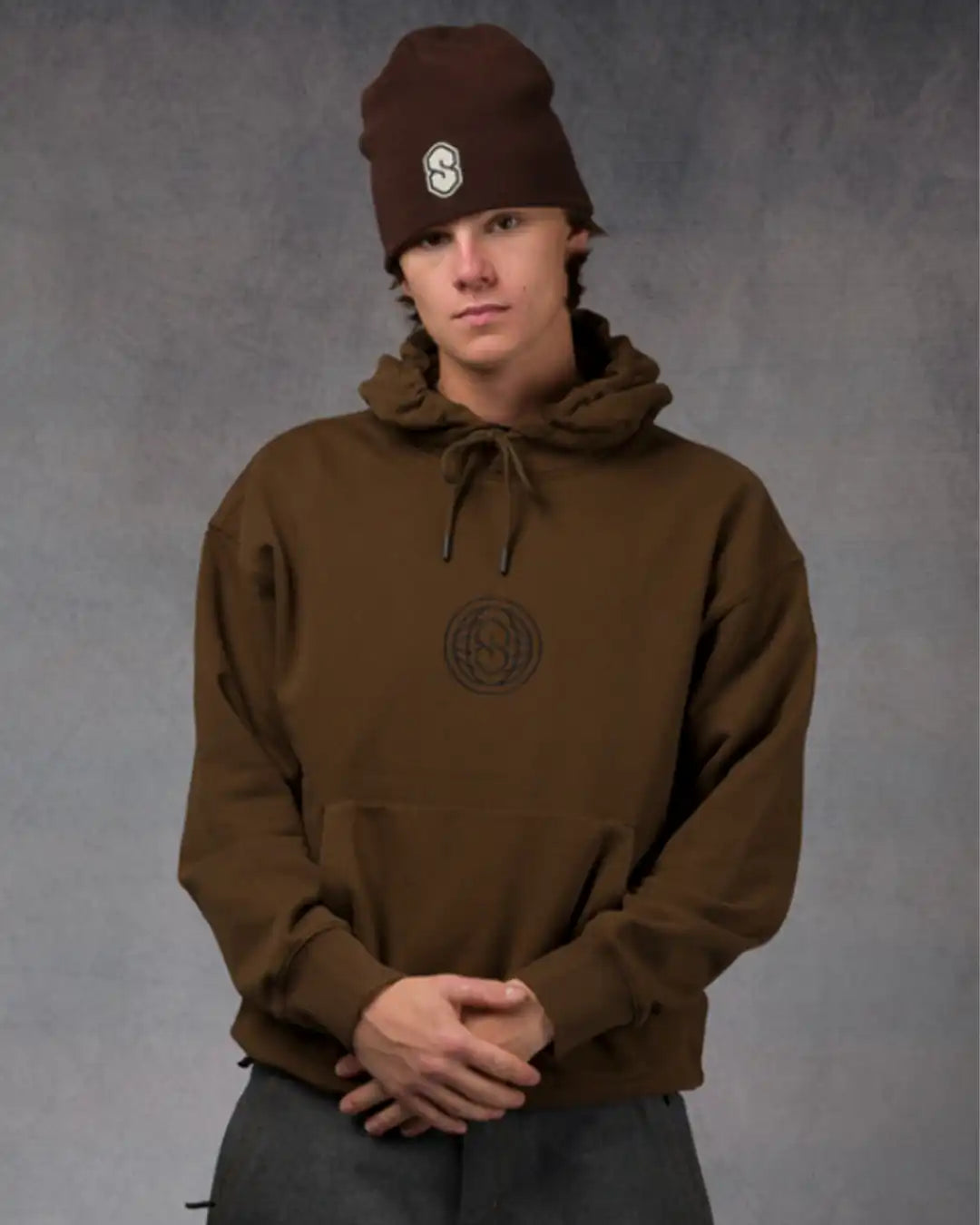 Enzyme Wash Hoodie - Milk Chocolate