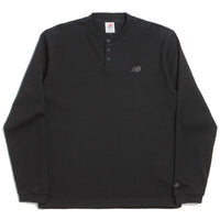 Numeric Waffle Knit Henle Long Sleeve T-Shirt - Black