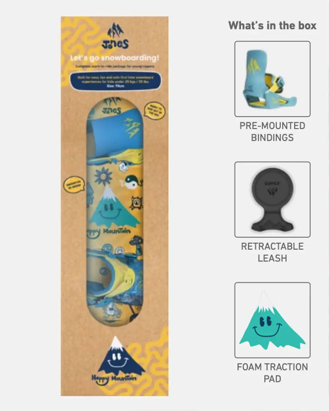 Happy Mountain Set W/Binding Kids Snowboard 2026