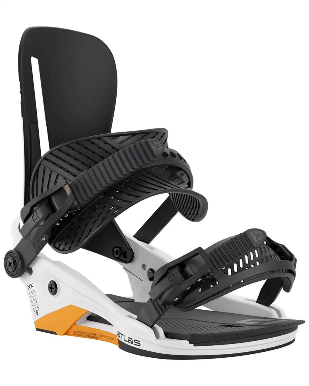 Atlas Snowboard Bindings - White/Orange 2026