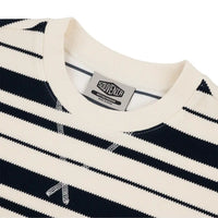 Striped Ultra Pique Sweatshirt - Marshmallow