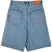 Check-5 Baggy Denim Shorts - Stonewash Blue